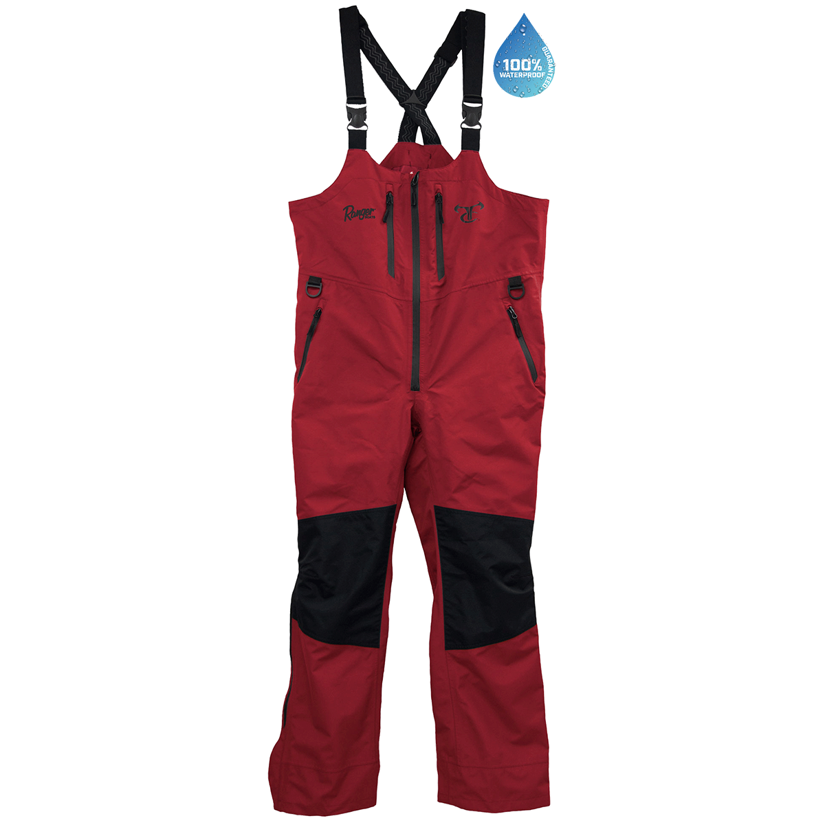 Waterproof Wavetamer Bib - Red Hot/Jet Black