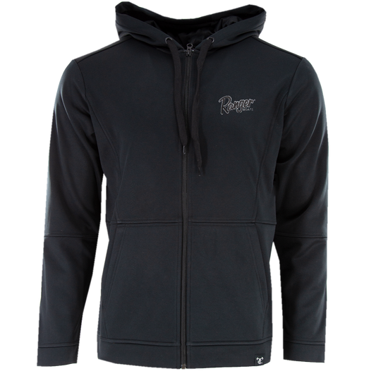 Full Zip Performance Hoodie - Black